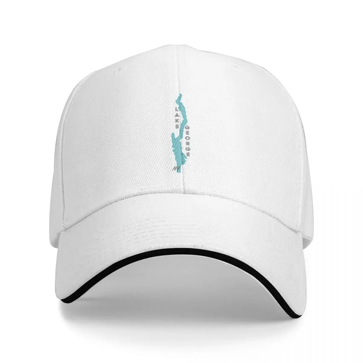 

Lake George Outline and Text Cap Baseball Cap Beach bag Sunscreen custom cap Hat male Women's