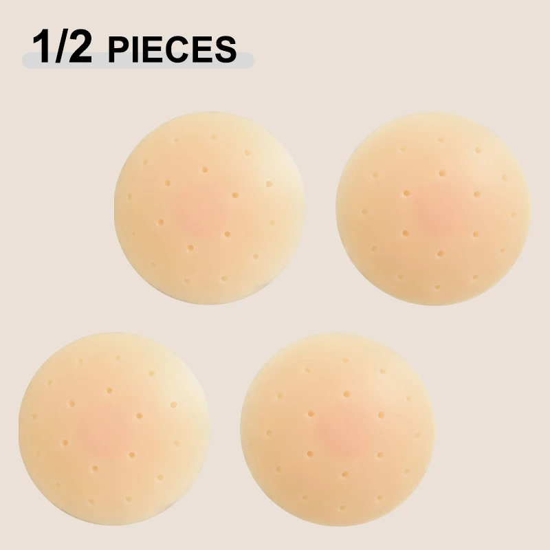 Summer 1/2 Pair Silicone Invisible Self Adhesive Nipple Cover Hollow Breathable Reusable Breast Patch Female Bump Proof Boob Pad