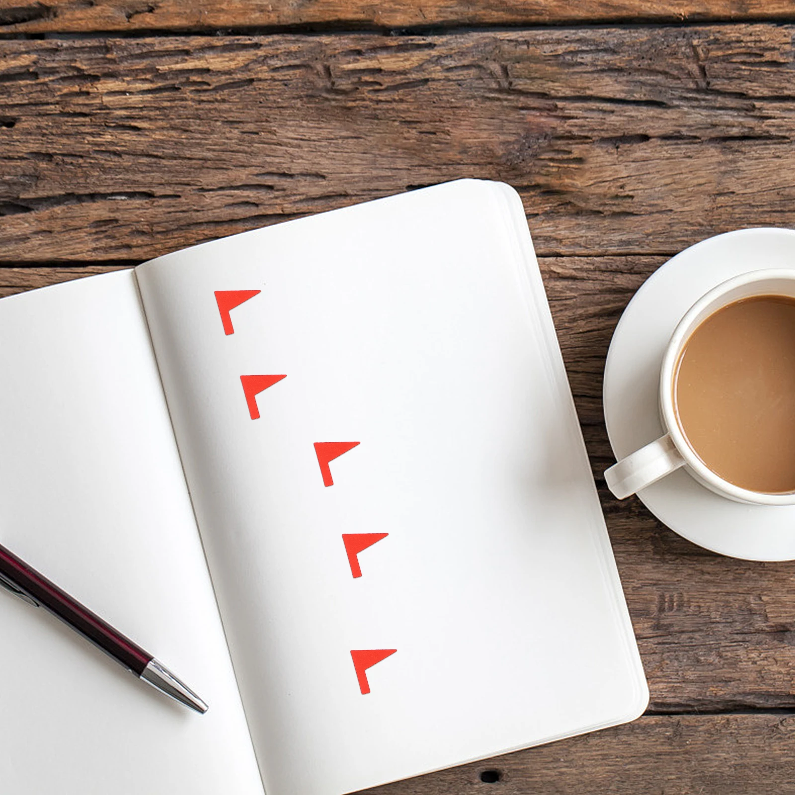 

288pcs Red Flag Stickers Paper Classification Label Stickers Residue-Free For Office School Home Organization Diy Marking Labels