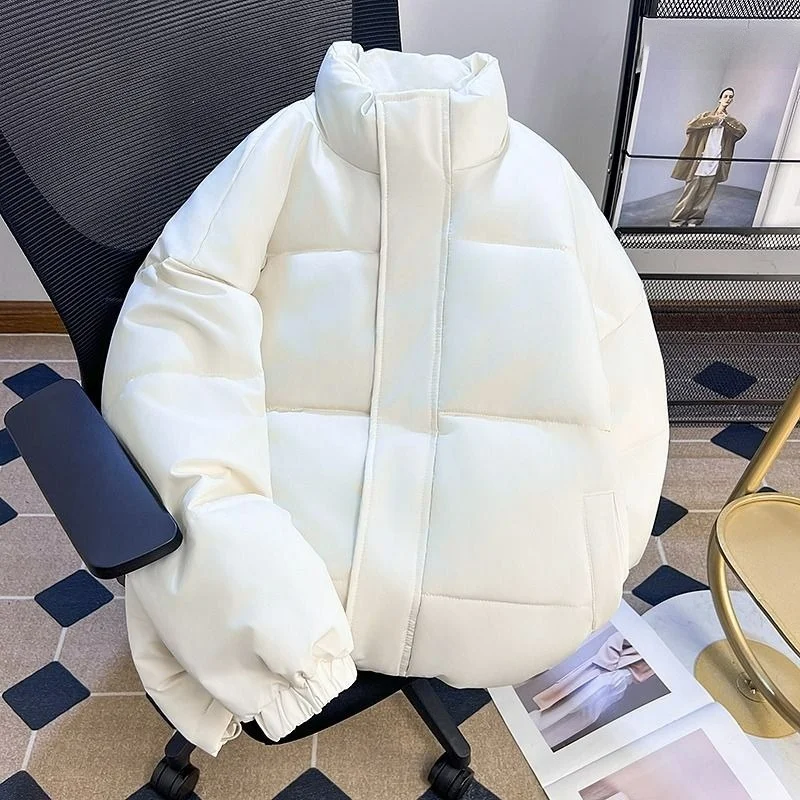 

Утепленная хлопковая куртка для подростков, осенне-зимняя, свободного кроя, теплая, с воротником-стойкой, очень большой размер, 5 кг, молодежная модная верхняя одежда