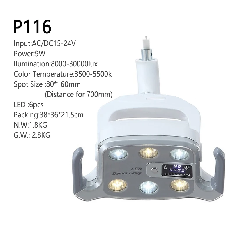 6LED Dentisty Oral Operation Lamp Induction Sensor Light LED for Dental Unit Chair Equipment Teeth Whitening Good Quality