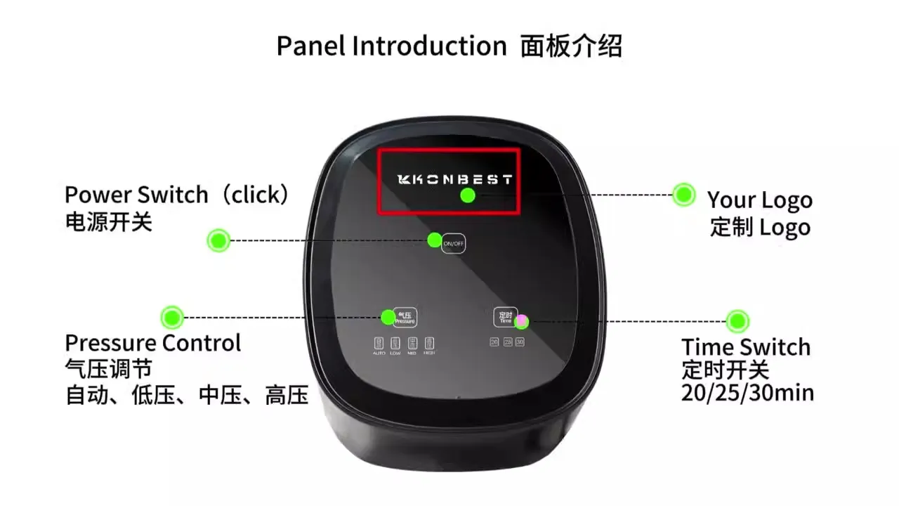 Syeosye 6 Chambers Air Compression Leg Massager For Circulation Air Compression Therapy Recovery Boots Leg Recovery Boots