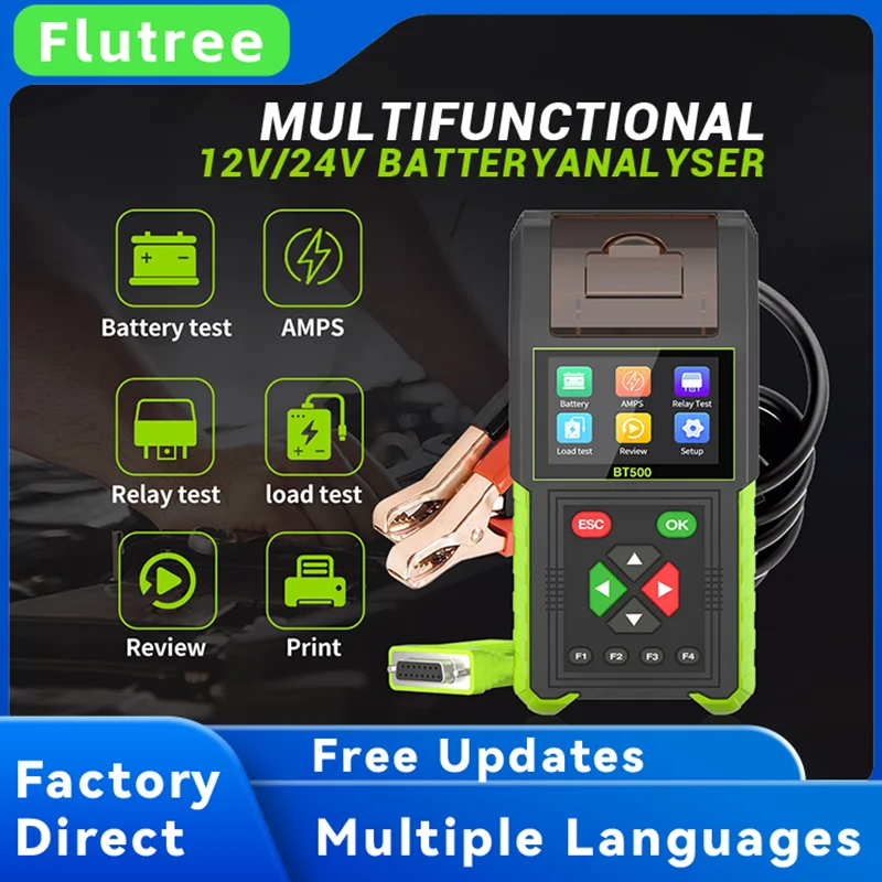 

New BT500 Car Battery Tester, Quickly Detect Automotive Battery Tester, Battery Analysis Automotive Load Start Test