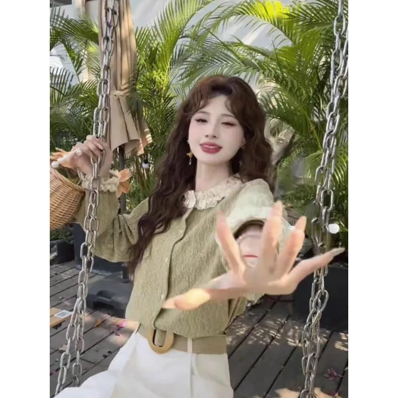 

French Retro Gentle Shirt Women's Long-sleeved 2025 New Spring Autumn Loose Slim Versatile Shirt Top