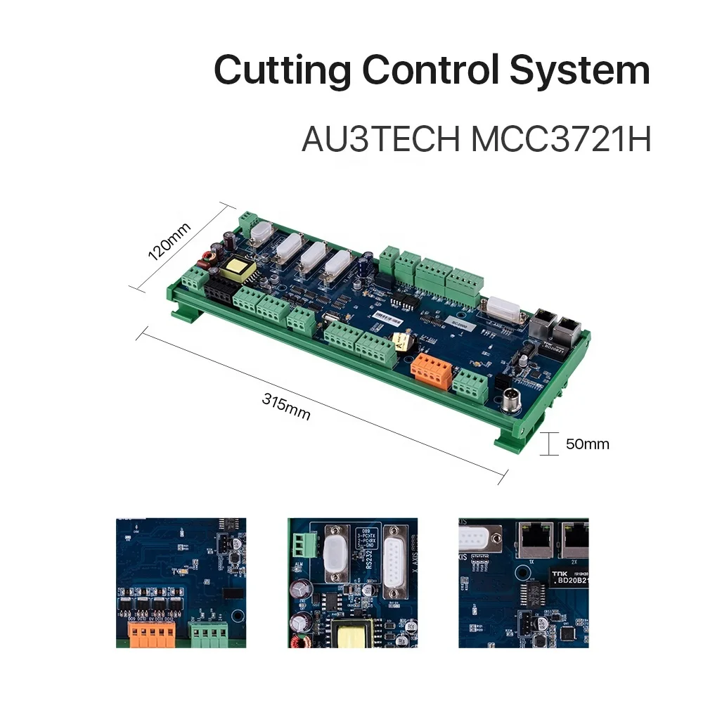 Fiber Cutting Control System AU3TECH MCC3721H with SC1000/2000 Cutting Software for La ser Machine