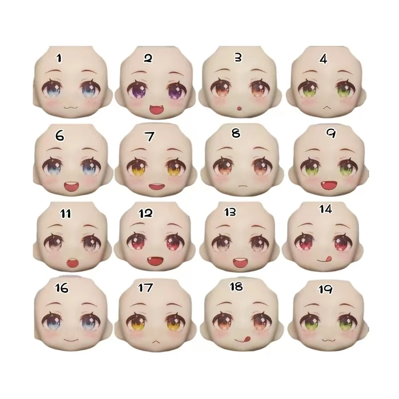 Original Christmas OB11 Face Lovely Water Sticker Faceplate Anime Game GSC YMY 1/12 Doll Handmade Cosplay DIY Accessories