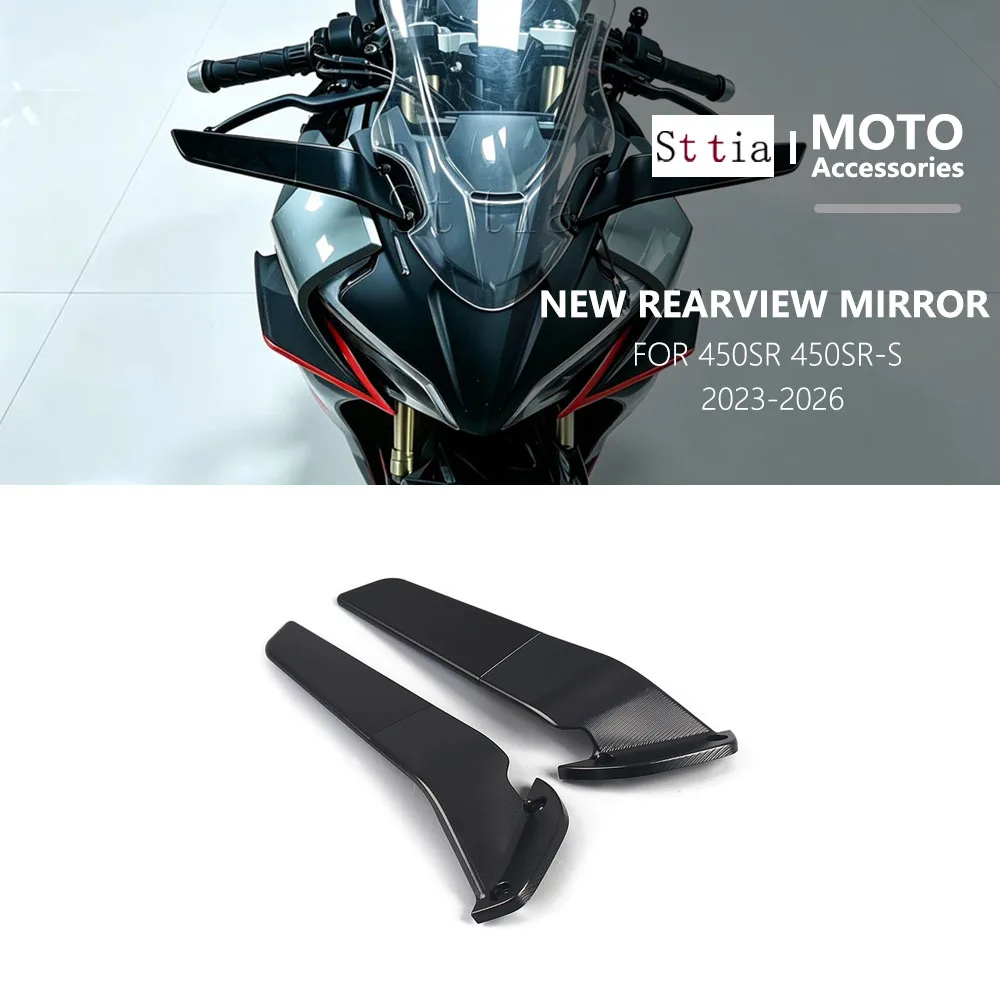 Motorrad-Rückspiegel für CFMOTO 450SR 450SRS 2023-2026 450SR 450 SRS Stealth Sport Winglet Spiegel-Kit Verstellbarer Stealth-Spiegel