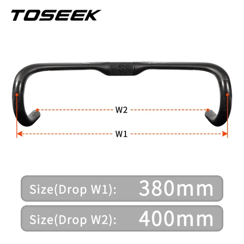 TOSEEK TR30 руль из углеродного волокна 380/400/420/440 мм