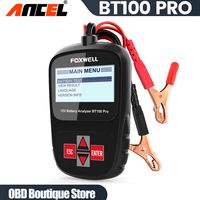 FOXWELL BT100 PRO Car Battery Tester 6V 12V For Flooded AGM GEL 100 to 1100CCA 200AH Battery Health Analyzer Diagnostic Tool