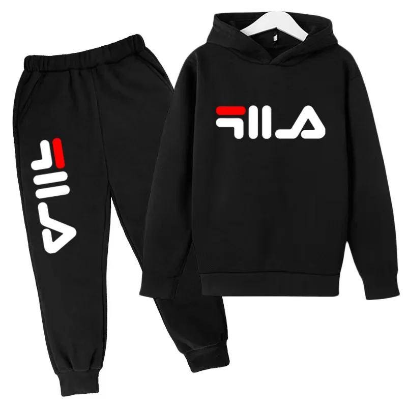 

Spring And Autumn New Boys Plus Velvet Sweatshirt Fashion Leisure Cartoon Hooded Sports Child Letter Pattern Sweatshirts Suit