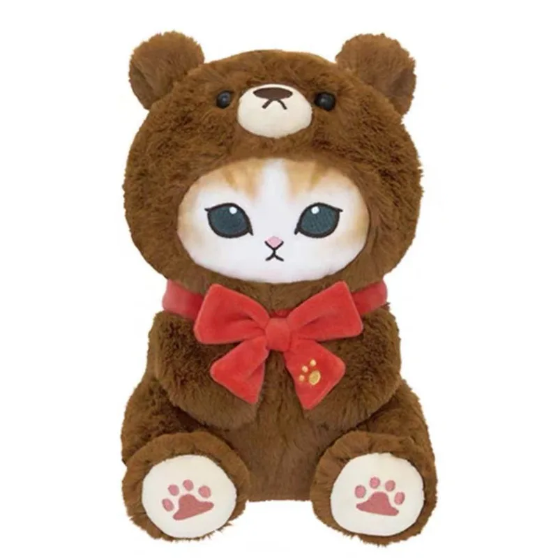 Kawaii Mofusand Cats Plushie Toys Bear Cross-Dressing Shart Cats Doll Action Figures Pendent Plushie Soft Stuffed Toys Gifts