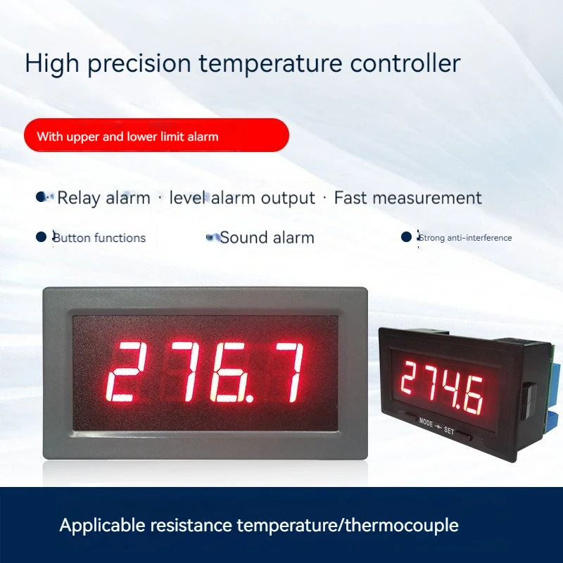 Imagem -02 - Termômetro de Exibição Digital Medidor de Temperatura com Alarme Termopar tipo k Yb5140tm-z Industrial Pt100
