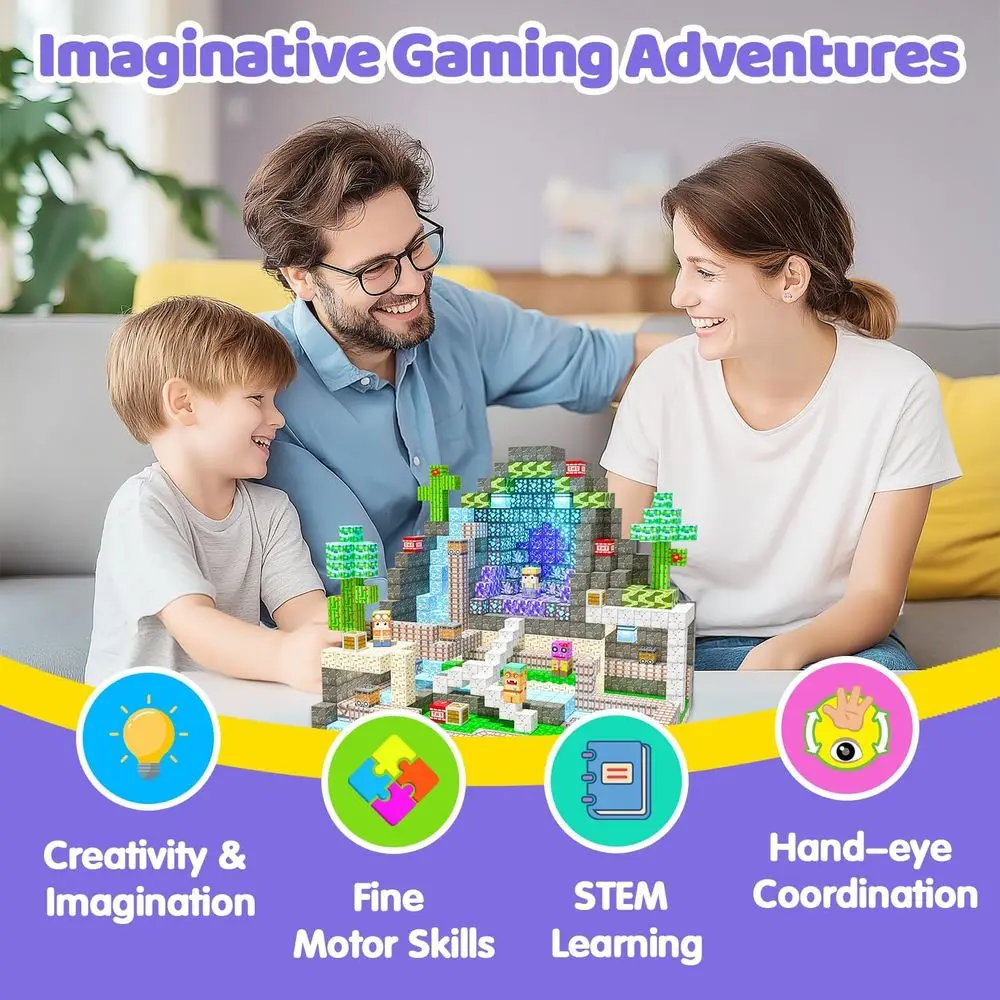 Ensemble de construction magnétique 150 pièces pour enfants, jouets d'apprentissage STEM, idéal pour les garçons et les filles âgés de 3 ans, parfait pour Noël ou anniversaire