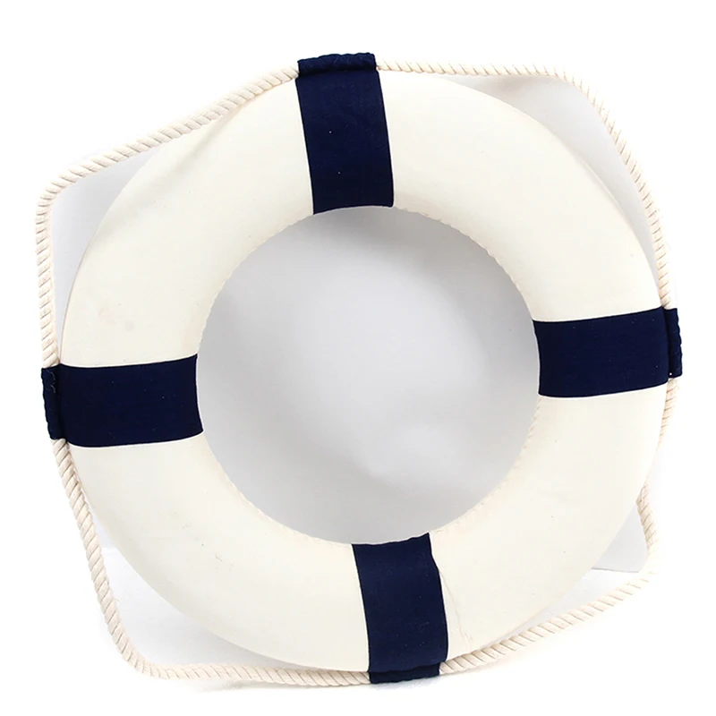 Navy Mediteranean Sea Family Adorment Life Buoy Wall Hanging Decorations Bar Home Decor Props Nautical Life Ring Wedding Crafts