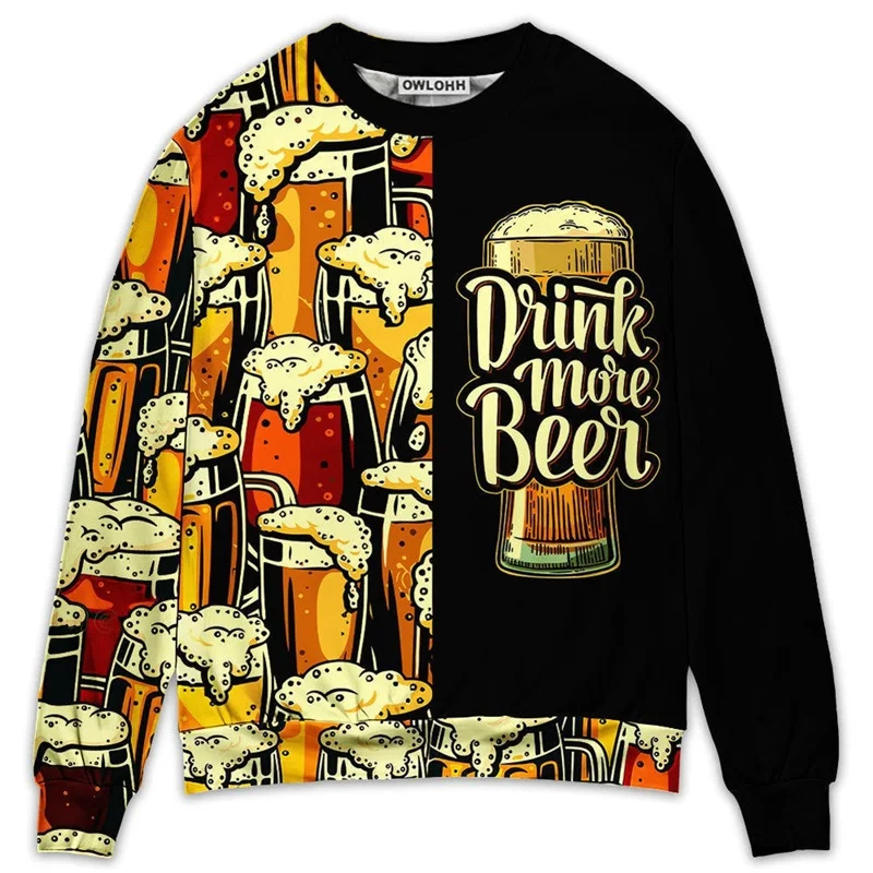

Mens Ugly Christmas Sweatshirt 3D Print Dart And Beer Graphic Long Sleeve Pullover Hoodies For Men Casual Xmas Hoody Clothes