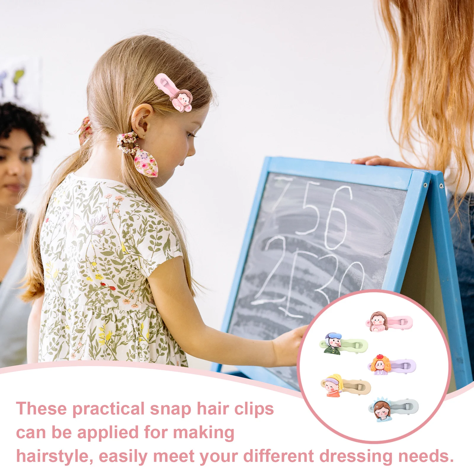 

5Pcs Cartoon Duckbill Hair Clips Metal Resin Snap Hairpin Small Stylish Hair Accessories for Daily Use Accessories for Women