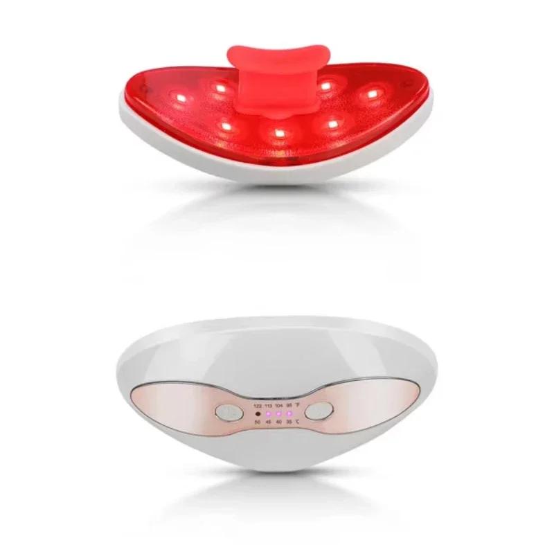 Dispositivo de regordete de labios Terapia de luz roja Herramienta de cuidado de labios y ojos 2 en 1 con calefacción para herramientas de belleza antienvejecimiento