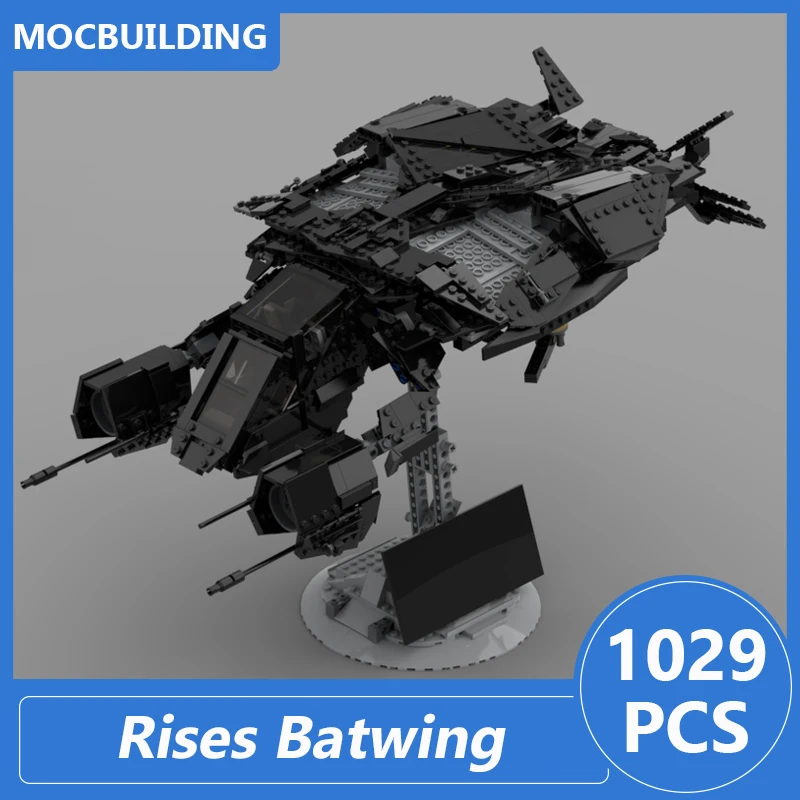 Dark Batwing Model Moc Building Blocks Diy Assemble Bricks Creative Educational Display Collect Xmas Toys Birthday Gifts 764PCS