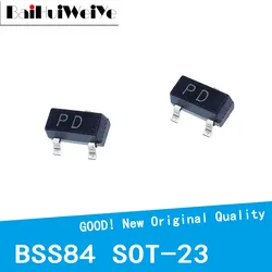 100PCS/LOT BSS84 PD BSS84LT1G 50V 130MA P-channel MOS Field Transistor SOT-23 SMD New Good Quality Chipset