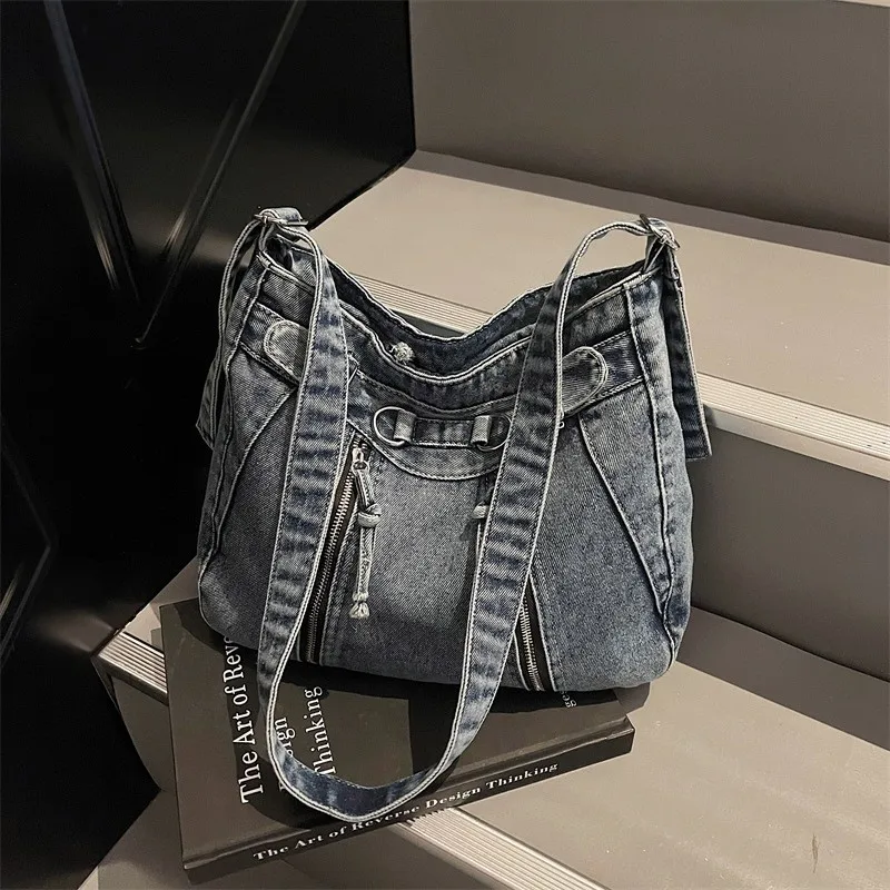 casual-denim-tote-bag-women's-2026-new-fashion-large-capacity-lightweight-single-shoulder-commuter-handbag-with-phone-pocket