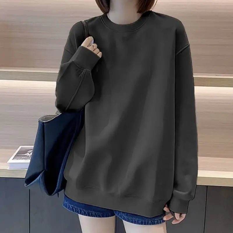 قمصان نسائية للخريف ملابس كورية للسيدات بيج اتجاهات Invierno Nueva Moda Urbana Estampada Divertida مخيط فيم