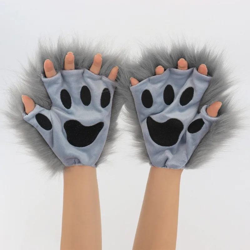 Cat Paw Pet Grooming Glove Soft Fur Remover Glove Pet Hair Brush for Cosplay Cats Dogs