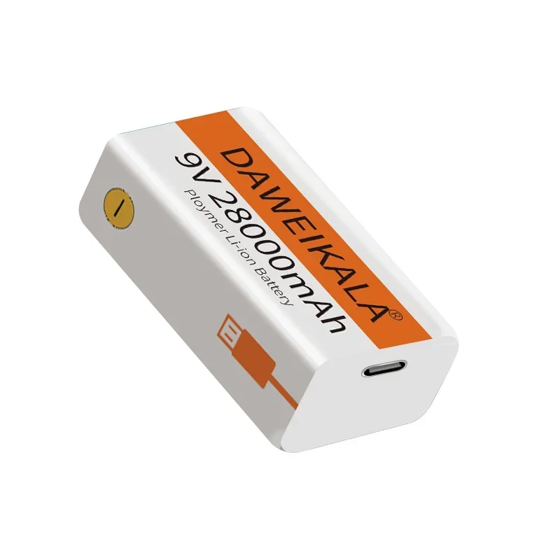 High-capacity 9V 28000mAh Polymer Li-ion Battery Rechargeable,for Multimeter Microphone Toy Remote Control KTV+USB cable
