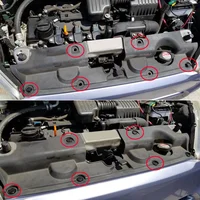 Montaje para Honda CR V 2002 2006 con rejilla, capó de maletero, parachoques, faldón lateral, Panel embellecedor, protector de bahía de motor, Clip de capó