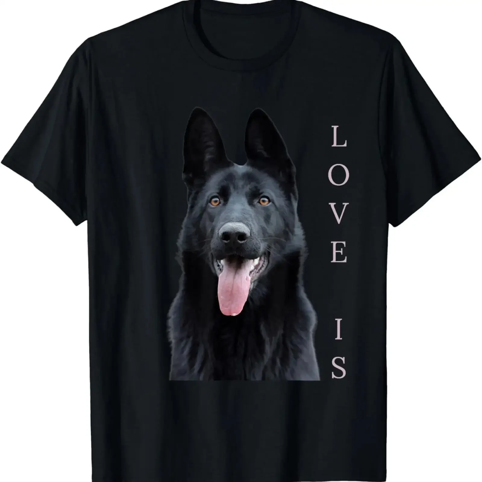 Black German Shepherd T Shirt Shepard Dog Mom Dad Love  vintage Washed Comfortable graphic Stylish Soft Slightly homme Unisex
