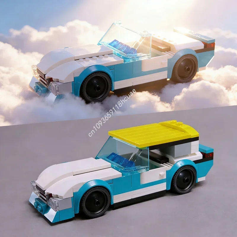 160pcs MOC City Cabrio Coupe Two One Model Building Toy Blocks Construction DIY Assemble Creative Education Festival Gift Idea