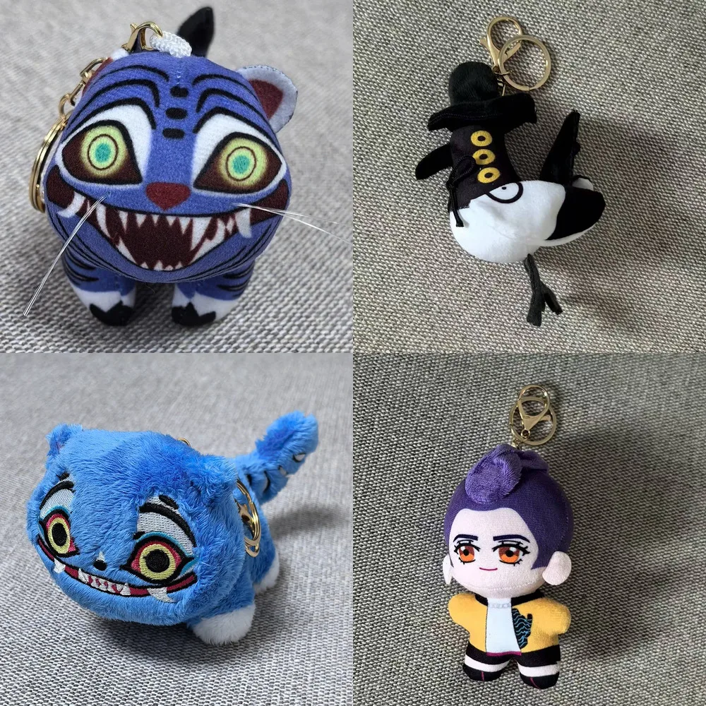LLavero de tigre de cazadores de demonios KPOP, figuras de monstruos bonitas, muñeco de peluche, colgante de estilo Derpy para bolsos, decoración de regalo de Anime de cazador de brujas