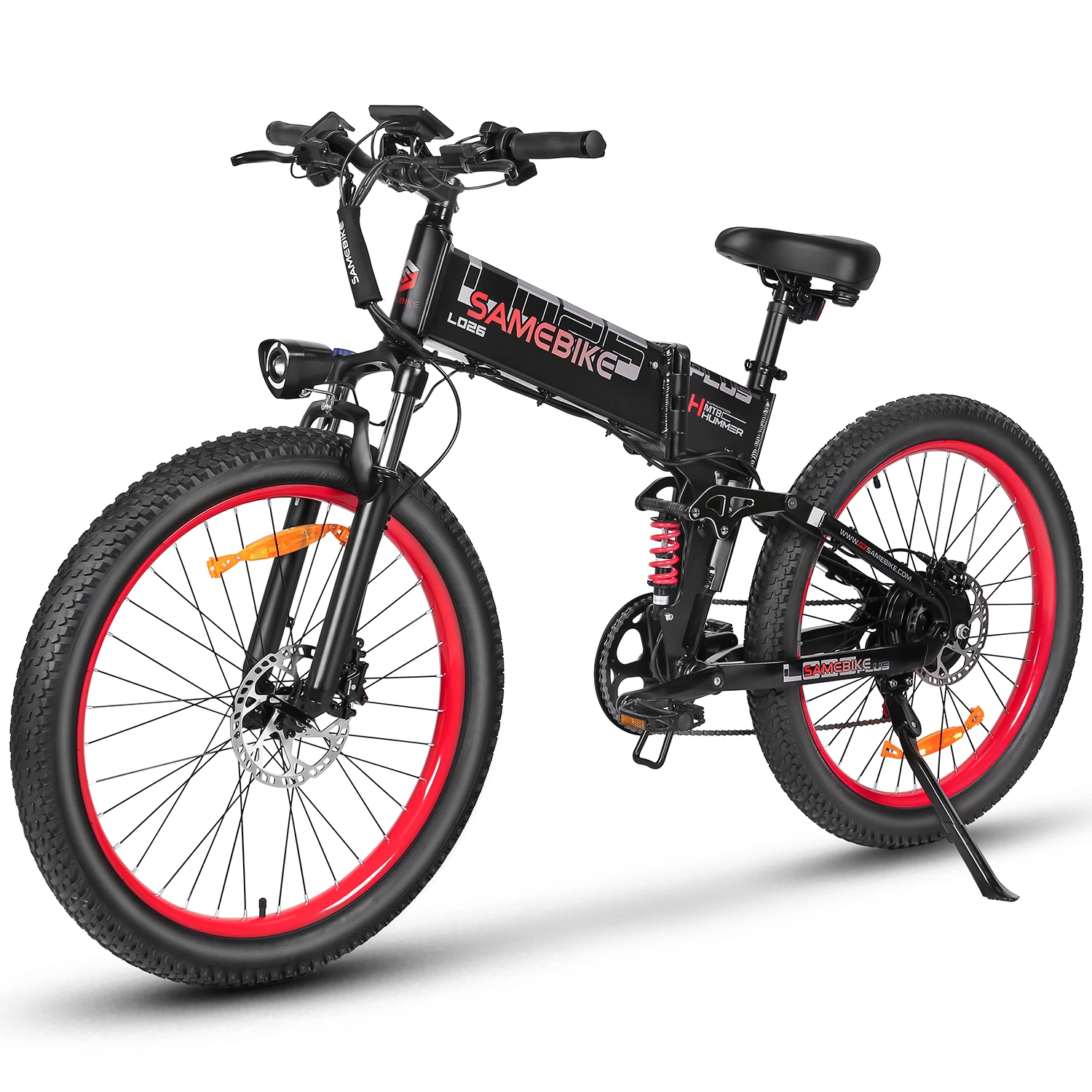 AliExpress SAMEBIKE LO26PLUS 26*3.0"Fat Tires Folding Electric Mountain EBike for Adults, 120Km Range,48V 15Ah Battery Commuter Bicycle