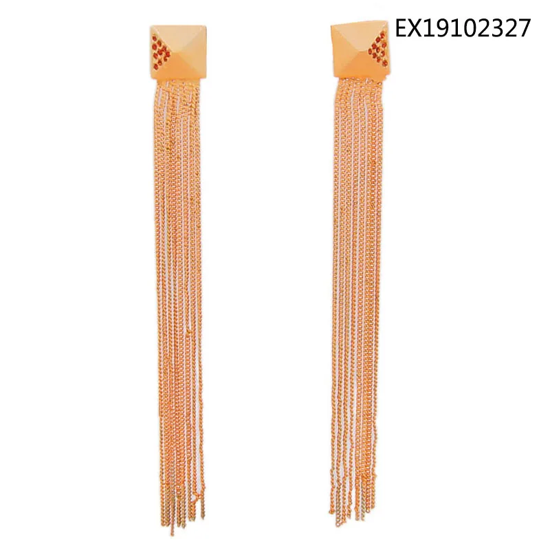 New In Fashion Women Long Tassels Earrings Set Simple Style Korean Vintage Jewellery Women Freeshiping Items High Quality