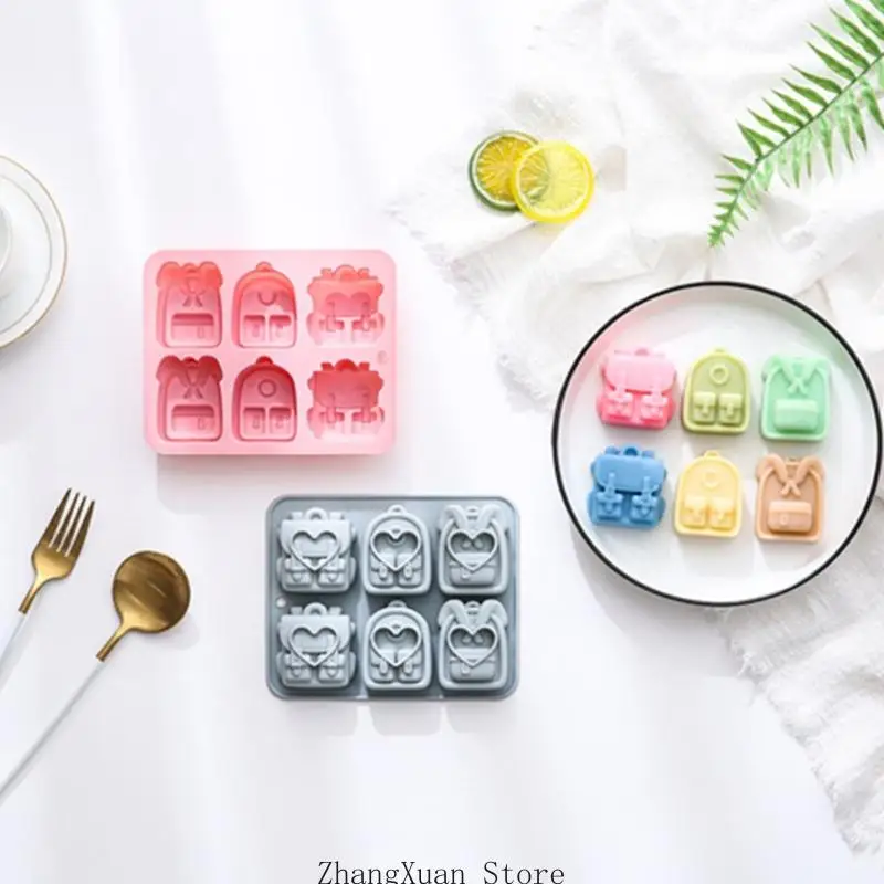 2 Stück 6 Mulden Rucksackform Kuchenformen für die Herstellung von Schokoladensüßigkeiten Cocktails 3XUF – Detail 2