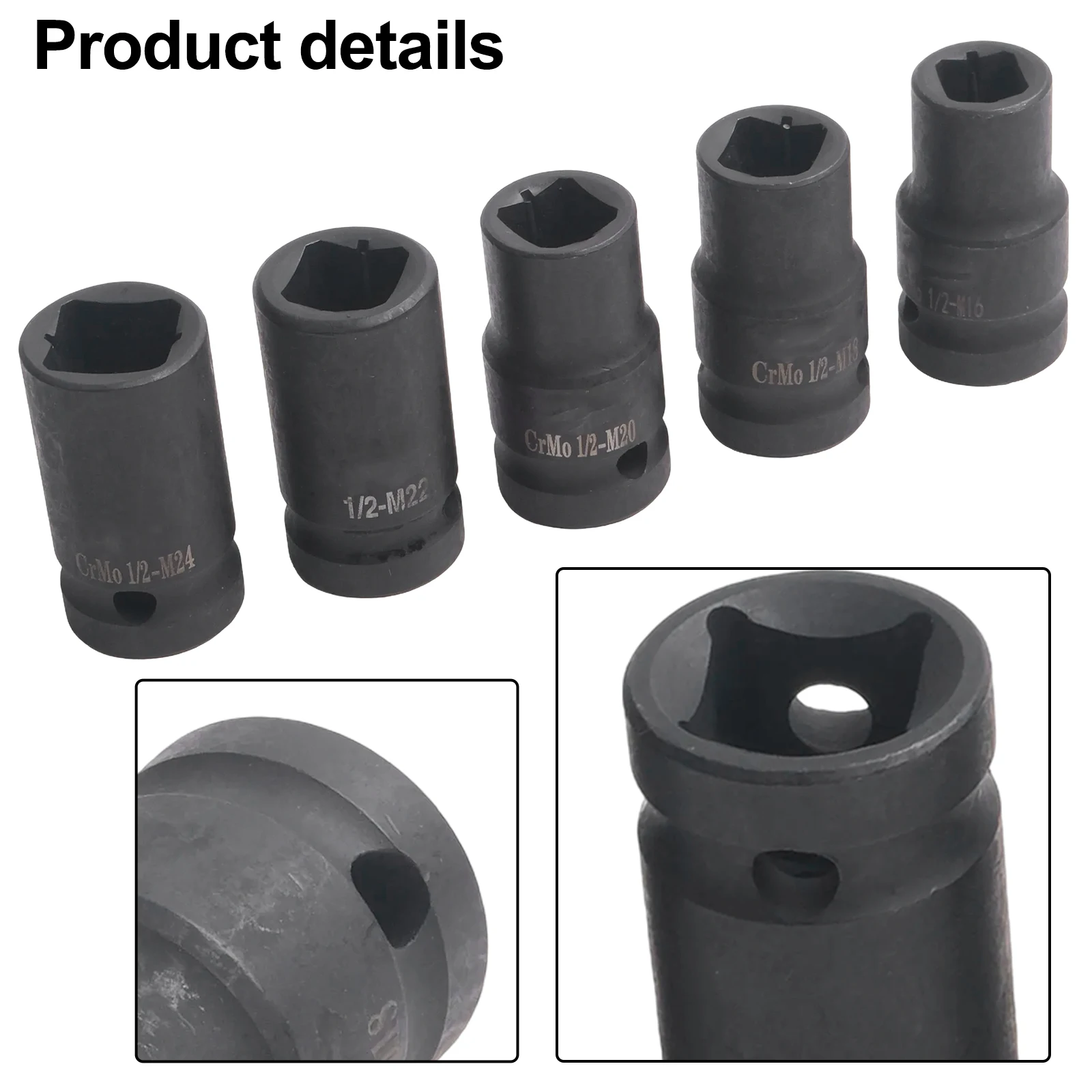 Chromium Vanadium Socket Hand Tool Set Square Tap Socket 16mm To 24mm Sockets Chromium Vanadium Steel For Rethreading