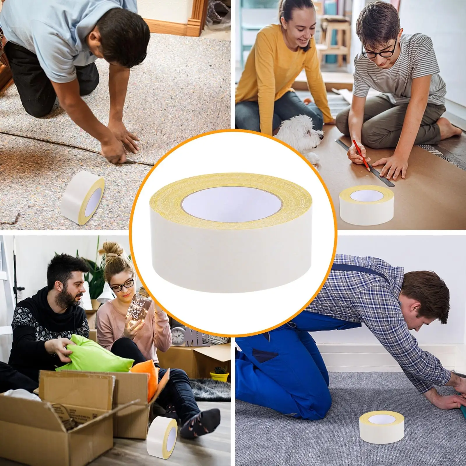 Double Sided Tape Cloth Duct Adhesive Carpet Floor Packaging Sealing Repair Binding Books Stage Strong Adhesive Lasting