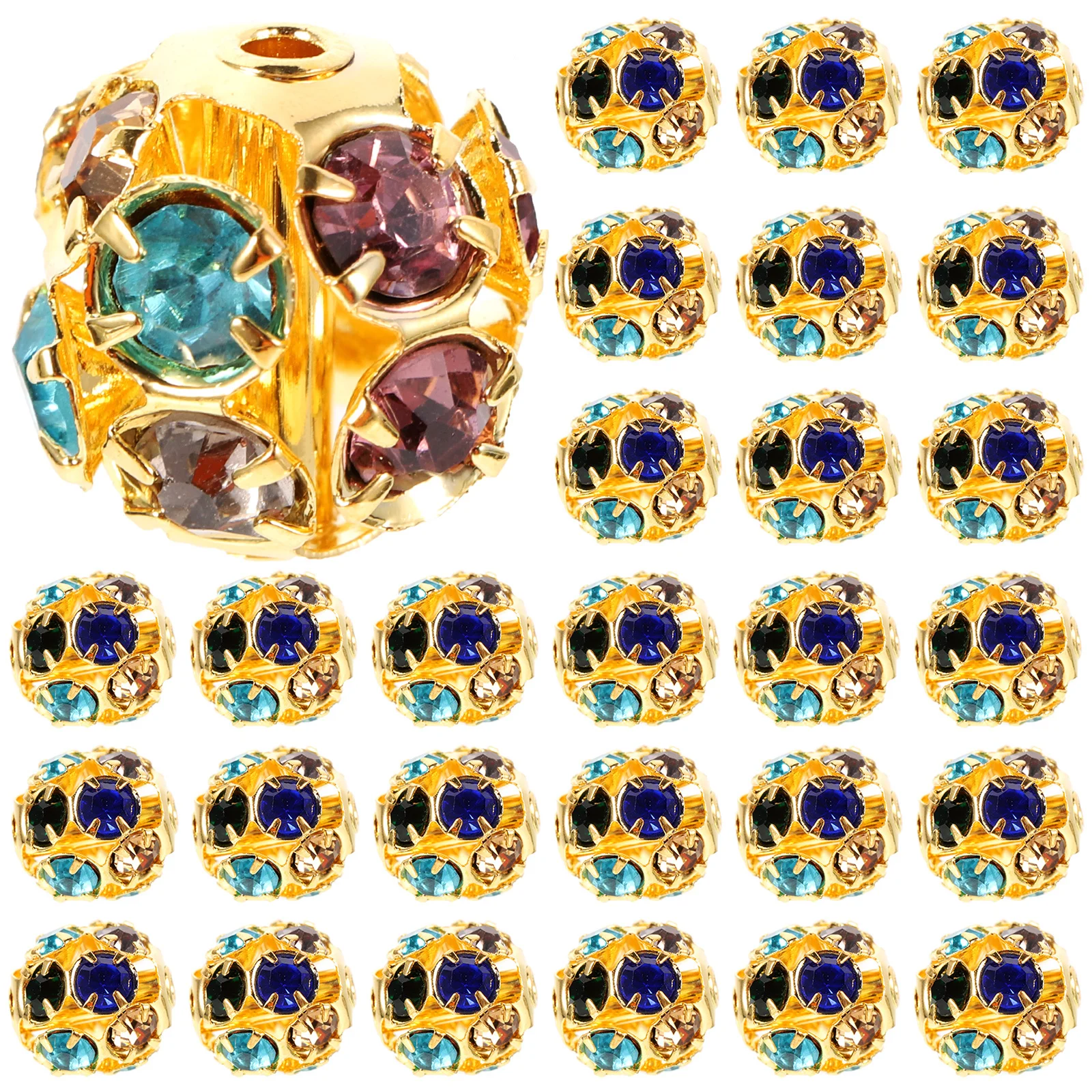 

90Pcs Diamond Ball Bracelet Lightweight Shiny Beads for DIY Jewelry Making Handicrafts Necklace Decoration Craft Beads Supplies