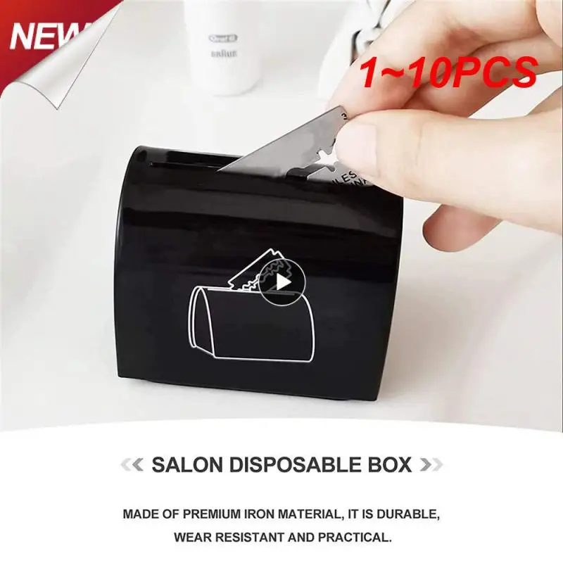 1~10PCS Barber Sharps Storage Box  Razor Blade Small Capacity Waste Collect Wast Hairdresser Waste Cutting Tool Recycling Safety