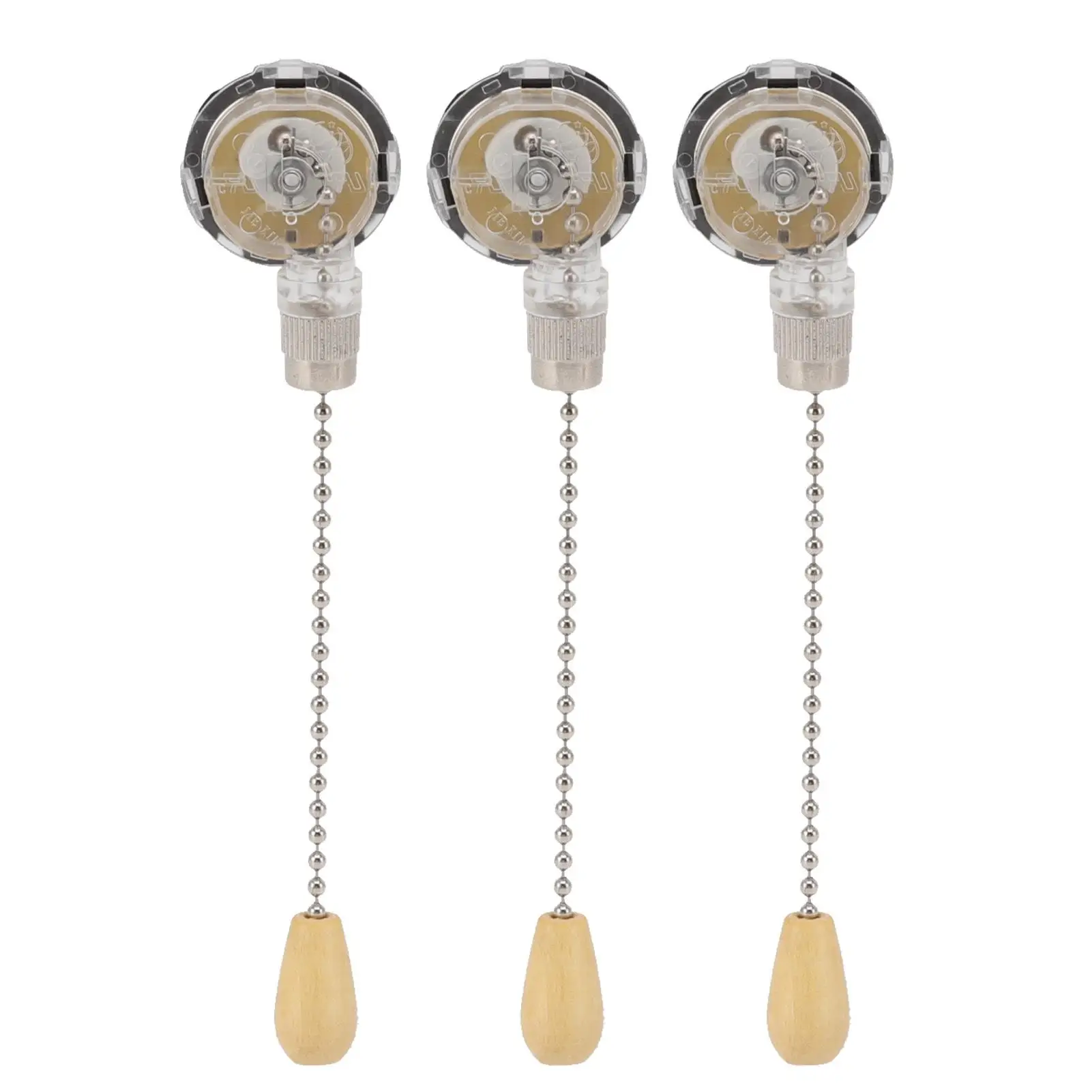 

Вытяжной цепной переключатель для потолочных вентиляторов и светильников. Простая установка. Переключатель управления светильником.