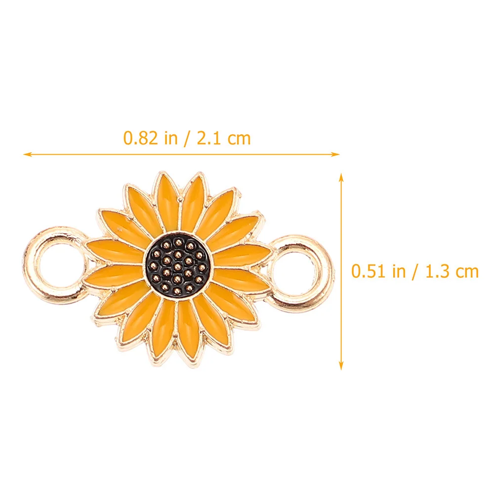 

30Pcs Daisy Pendant Alloy DIY Charms for Jewelry Making Necklace Keychain Hanging Decor Flower Shape Accessories