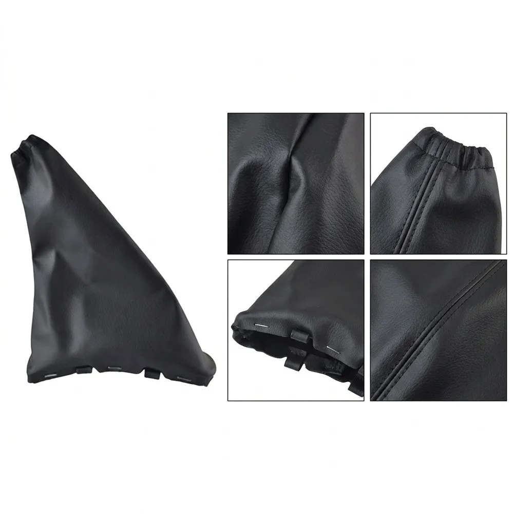 Leather Parking Brake Cover Compatible with For Chevrolet For Spark Year Models 2011 Through 2016 for Interior Enhancement