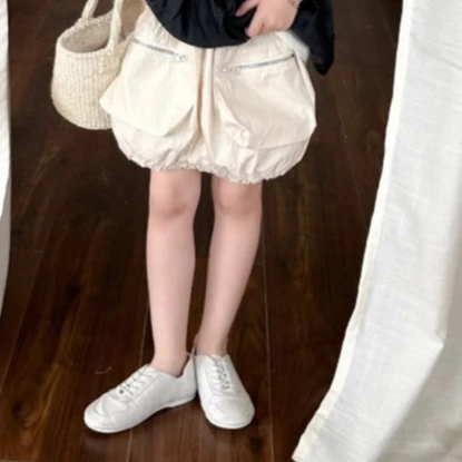 

Workwear Skirt Korean Fashion 2025 Summer New Cute and Versatile Solid Color Zipper Pocket Workwear Skirt Trendy