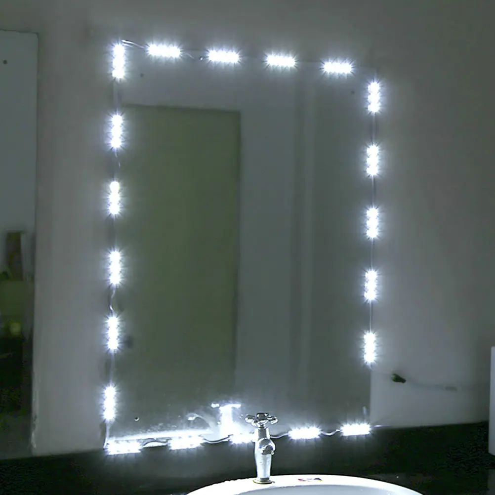 1Set LED Makeup Mirror Lights Strip Vanity Lights for Bathroom Mirror Front Lighting No Assembly Required Easy Install
