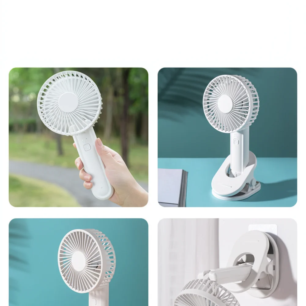Quiet Cooling Fan For Xinjingwei Portable Handheld Clip Desk Fan USB Rechargeable Wall Mounted Air Circulation Device