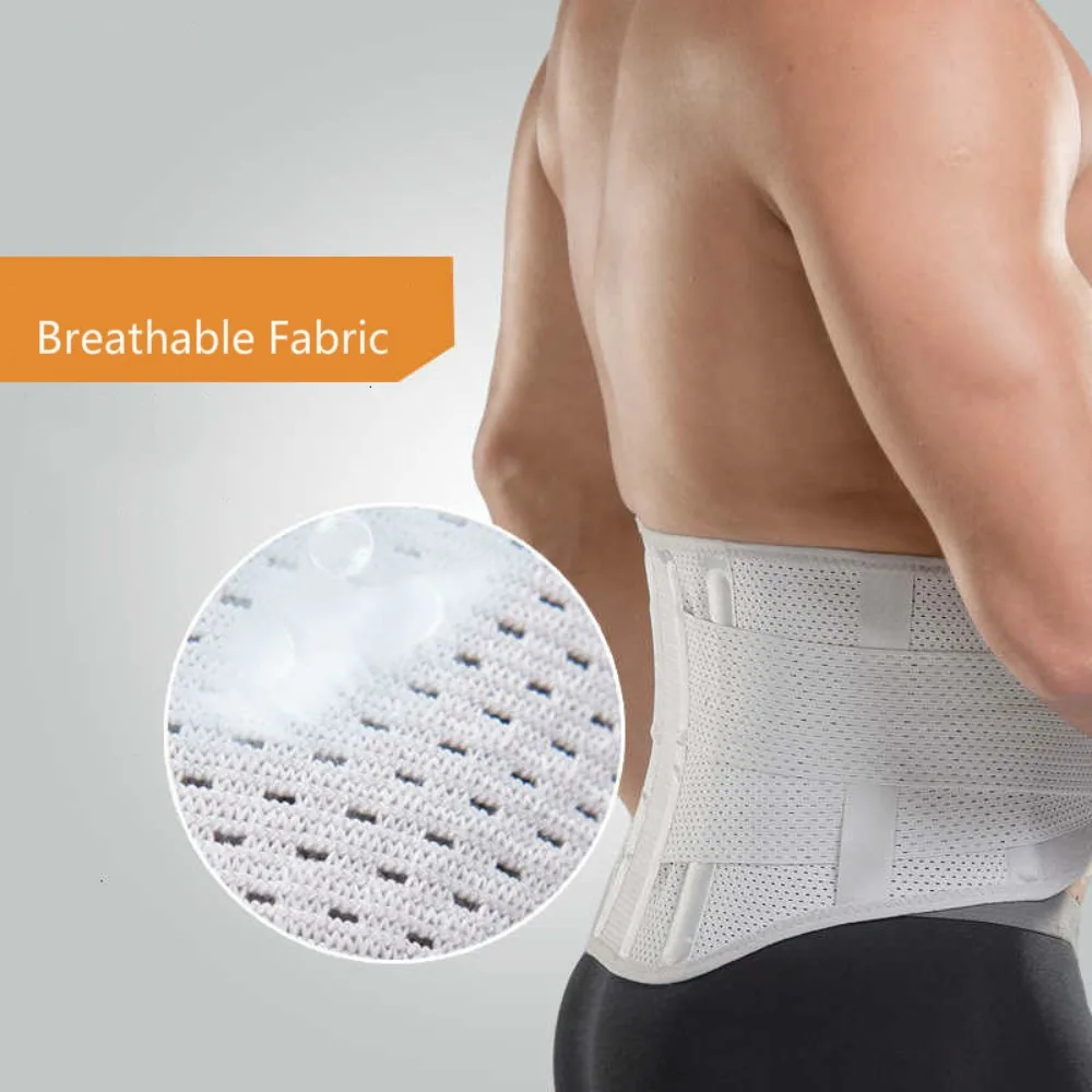 Breathable Back Lumbar Support Belt Sports Waist Orthopedic Corset Plus Spine Decompression Waist Trainer Brace Back Pain Relief