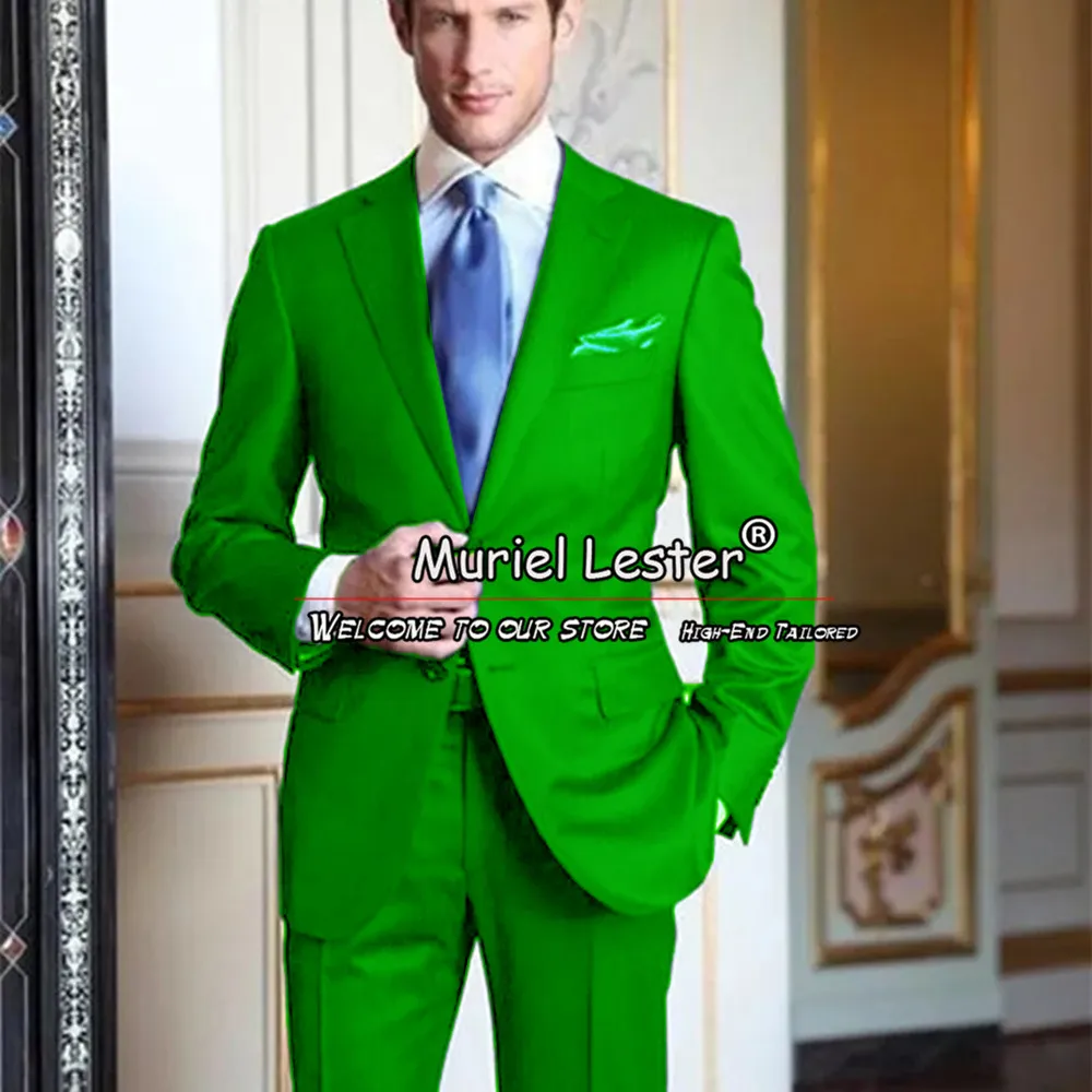 England Style Men's Suits Formal Party Male Clothing 2 Pieces Single Breasted Blazer Pants Groom Wear Wedding Tuxedo Plus Size image 4