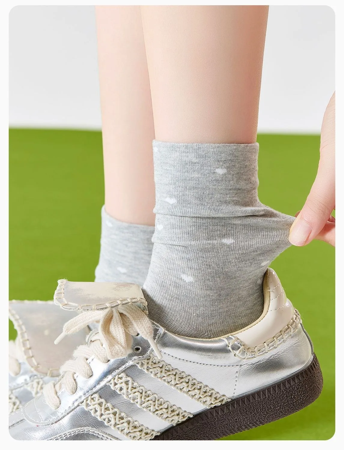 Neue Damen-Socken-Sets aus 100 % Baumwolle für Frühling, Herbst und Winter, mit Blumenmuster, mittellang, niedliche kurze Socken für Damen – Detail 18