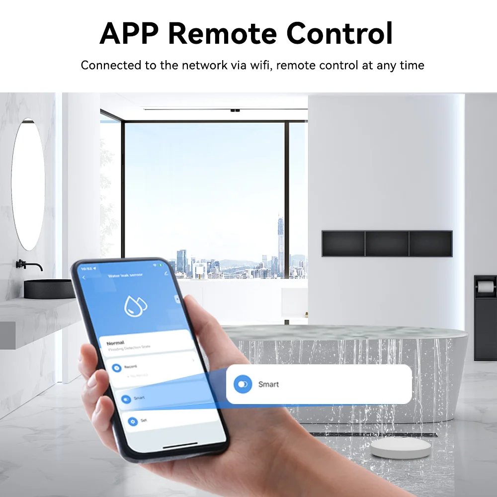 Meian เซ็นเซอร์วัดการรั่วไหลของน้ำเซ็นเซอร์ดักจับน้ำเดือด ZigBee เซ็นเซอร์น้ำท่วม WIFI สมาร์ทโฮมเครื่องตรวจจับการรั่วไหลของน้ำเพื่อความปลอดภัย