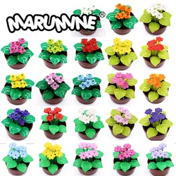 Marumine Blocks Bonsai Tree Flower Potted Plant Nature Friend City Construction Model DIY MOC Building Bricks Parts Ornaments