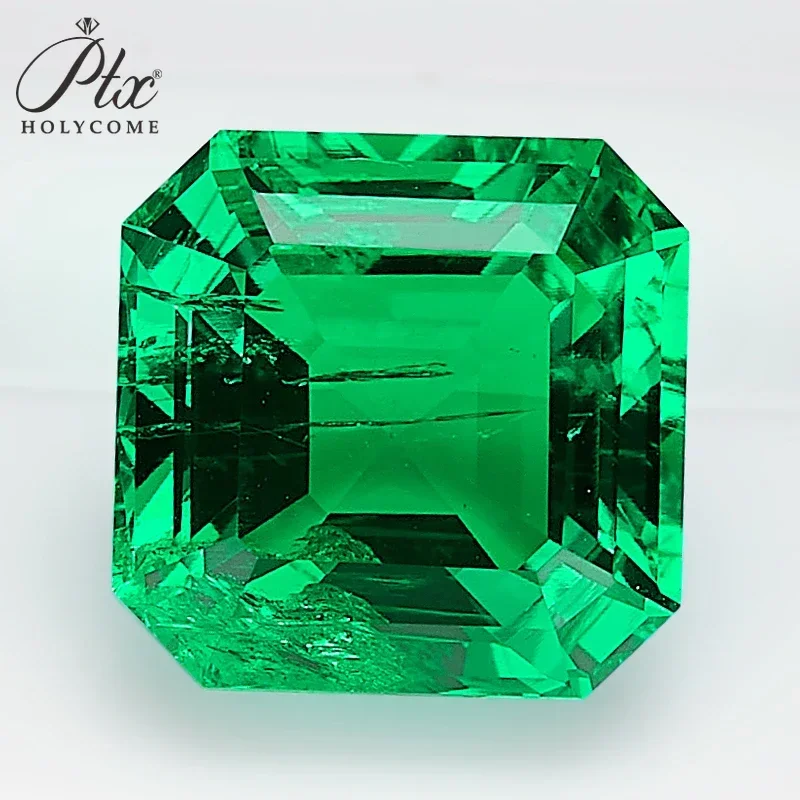 

Lab Grown Colombia Emerald Asscher Shape Hydrothermal VVS Green Excellent Cut Synthetic Beads for Jewelry & Accessories Making